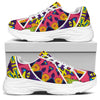 Psychedelic Hippie Peace Sign Print White Chunky Shoes