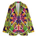 Psychedelic Hippie Peace Sign Print Women's Blazer