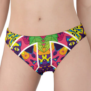 Psychedelic Hippie Peace Sign Print Women's Panties