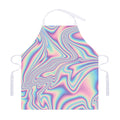 Psychedelic Holographic Print Adjustable Apron