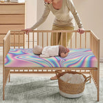 Psychedelic Holographic Print Baby Crib Sheet