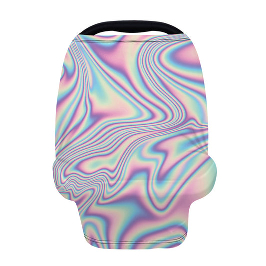 Psychedelic Holographic Print Baby Seat Cover