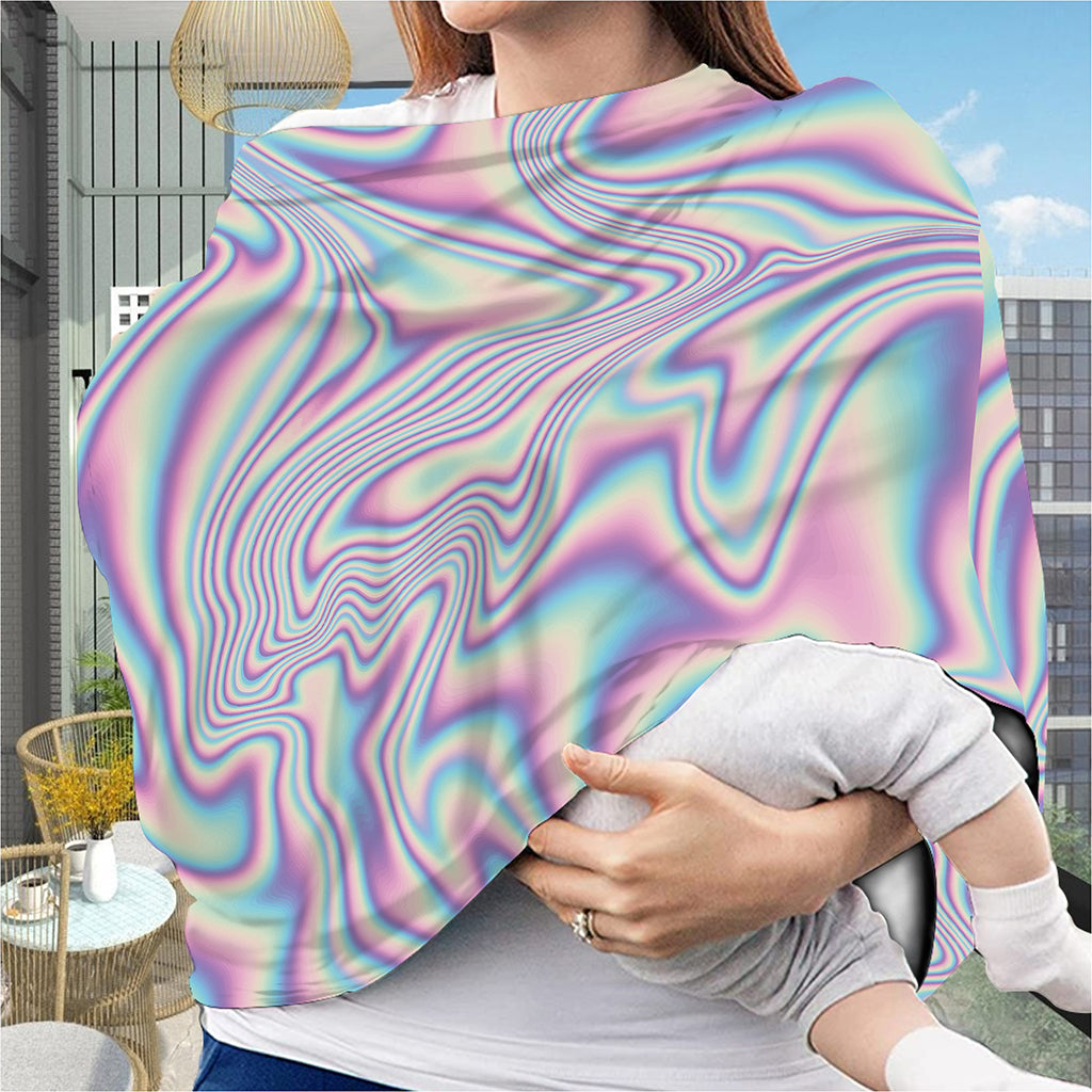 Psychedelic Holographic Print Baby Seat Cover