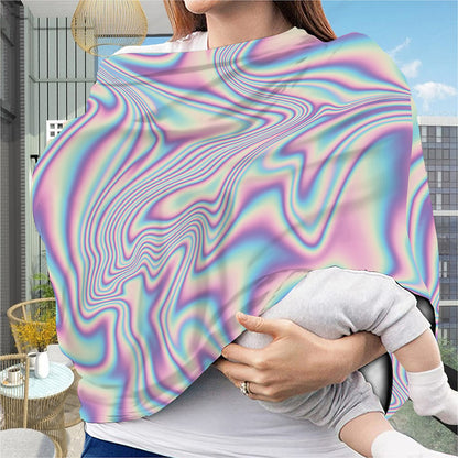 Psychedelic Holographic Print Baby Seat Cover