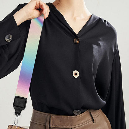 Psychedelic Holographic Print Bag Strap