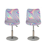 Psychedelic Holographic Print Bar Stool Covers