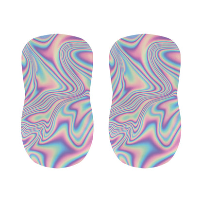 Psychedelic Holographic Print Bar Stool Covers