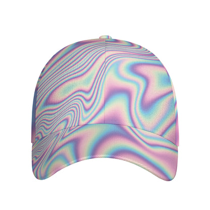 Psychedelic Holographic Print Baseball Cap