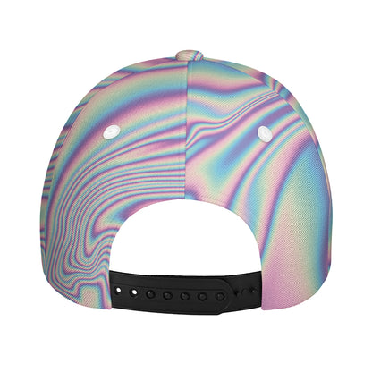 Psychedelic Holographic Print Baseball Cap