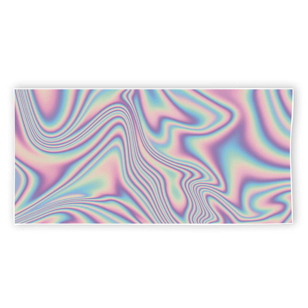 Psychedelic Holographic Print Beach Towel