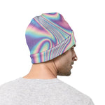 Psychedelic Holographic Print Beanie