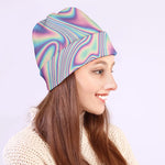 Psychedelic Holographic Print Beanie