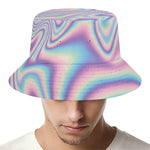 Psychedelic Holographic Print Bucket Hat