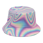 Psychedelic Holographic Print Bucket Hat