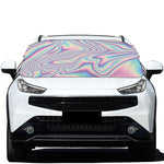 Psychedelic Holographic Print Car Windshield Snow Cover