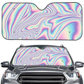 Psychedelic Holographic Print Car Windshield Sun Shade