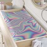 Psychedelic Holographic Print Changing Pad Cover