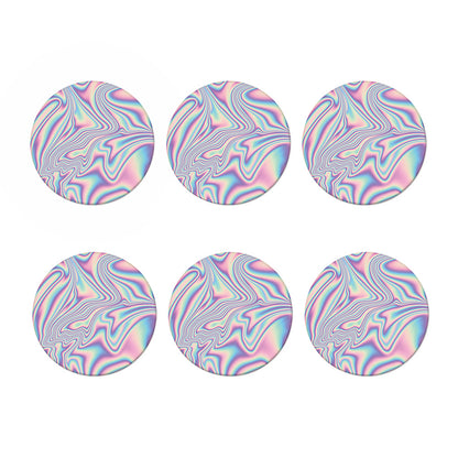 Psychedelic Holographic Print Coaster Set