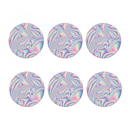 Psychedelic Holographic Print Coaster Set