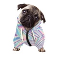 Psychedelic Holographic Print Dog Zip Up Hoodie