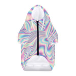 Psychedelic Holographic Print Dog Zip Up Hoodie