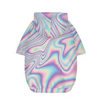 Psychedelic Holographic Print Dog Zip Up Hoodie