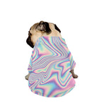 Psychedelic Holographic Print Dog Zip Up Jacket