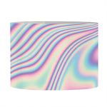 Psychedelic Holographic Print Drum Lamp Shade