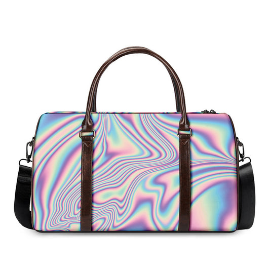 Psychedelic Holographic Print Duffle Bag