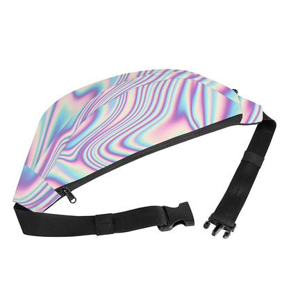 Psychedelic Holographic Print Fanny Pack
