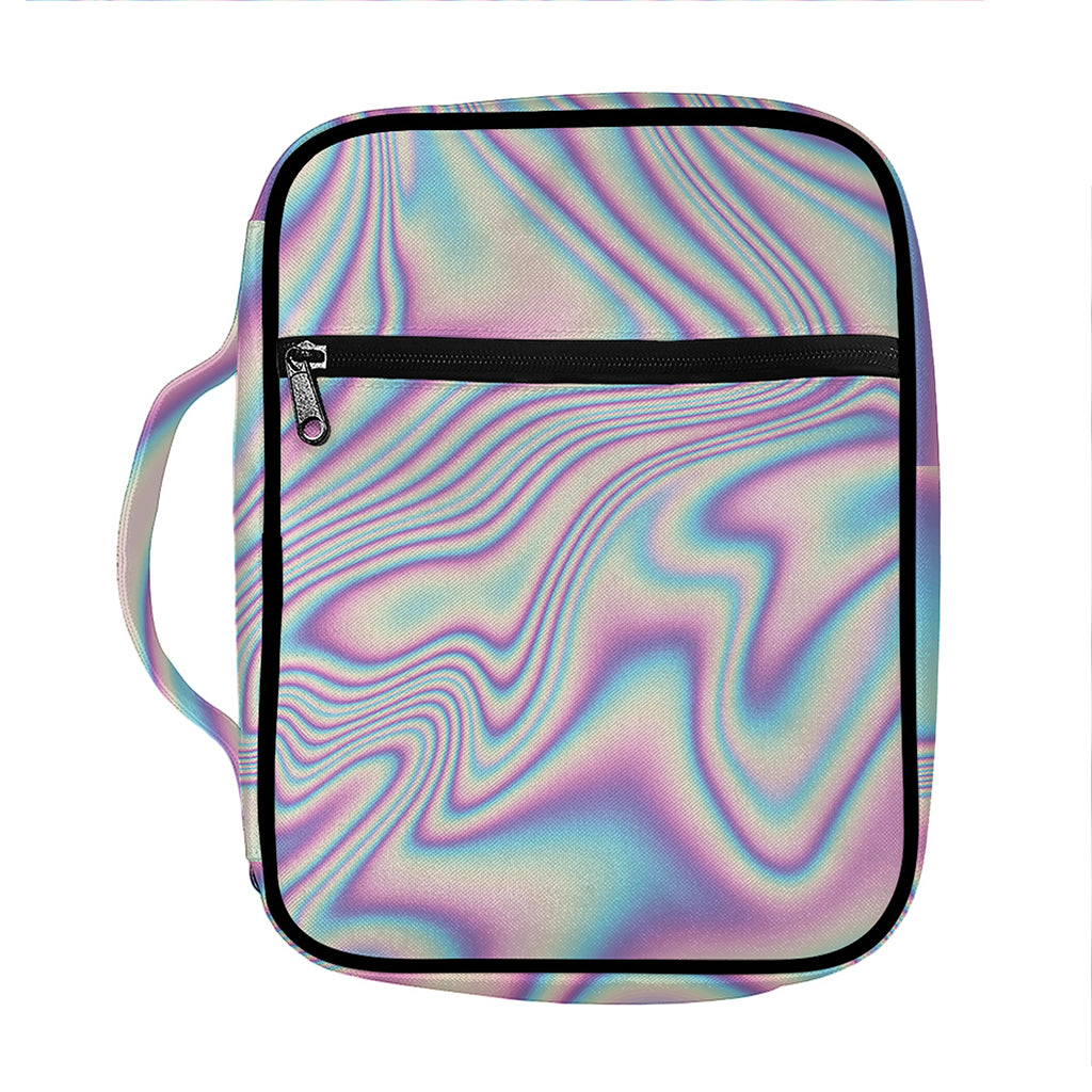 Psychedelic Holographic Print Front Pocket Bible Bag