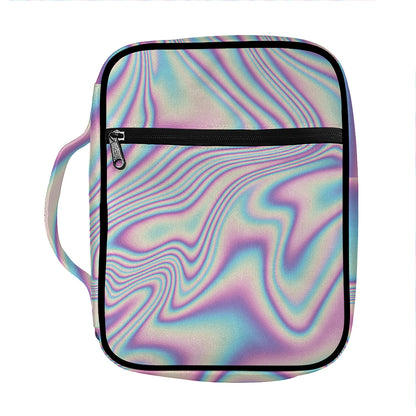 Psychedelic Holographic Print Front Pocket Bible Bag