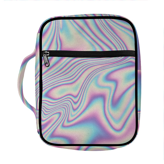 Psychedelic Holographic Print Front Pocket Bible Bag