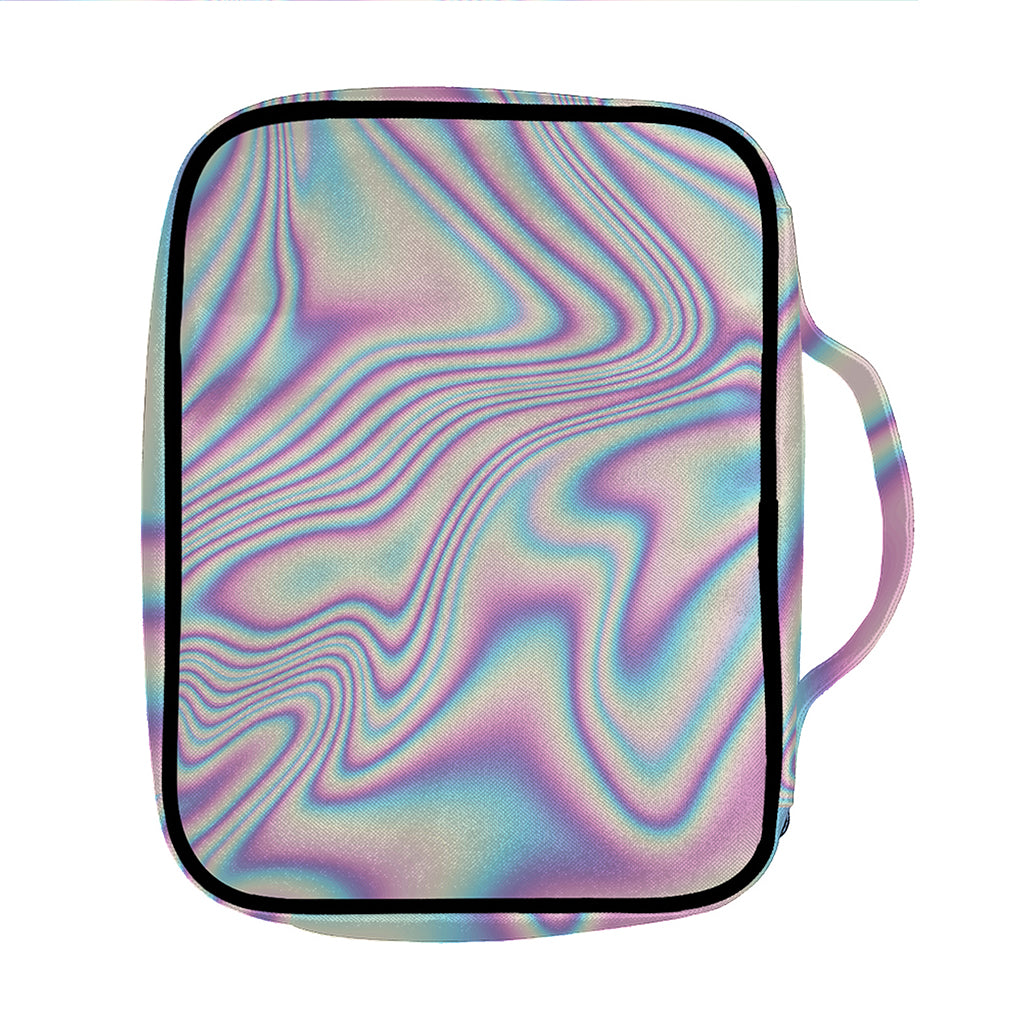 Psychedelic Holographic Print Front Pocket Bible Bag