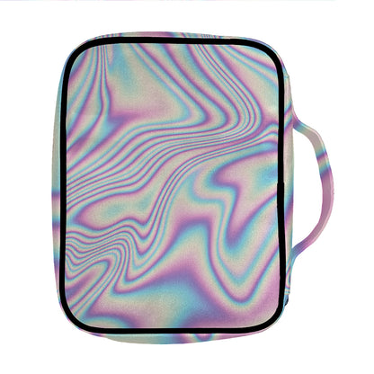 Psychedelic Holographic Print Front Pocket Bible Bag