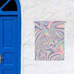 Psychedelic Holographic Print Garden Flag