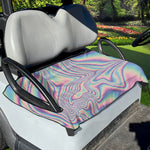 Psychedelic Holographic Print Golf Cart Seat Cover