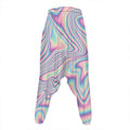 Psychedelic Holographic Print Hammer Pants