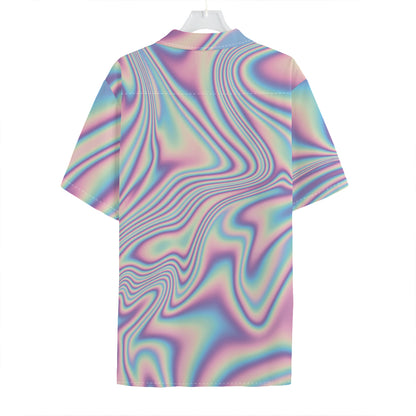 Psychedelic Holographic Print Hawaiian Shirt