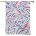 Psychedelic Holographic Print House Flag