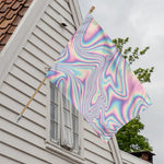 Psychedelic Holographic Print House Flag