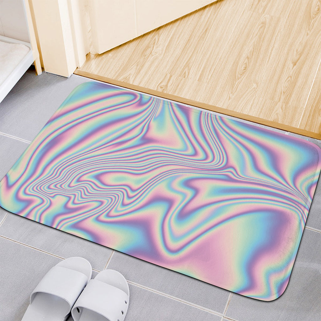 Psychedelic Holographic Print Indoor Door Mat