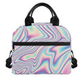 Psychedelic Holographic Print Insulated Lunch Bag