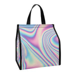 Psychedelic Holographic Print Insulated Lunch Tote