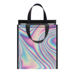 Psychedelic Holographic Print Insulated Lunch Tote