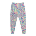 Psychedelic Holographic Print Jogger Pants