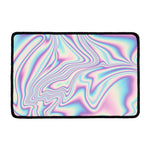 Psychedelic Holographic Print Kitchen Mat