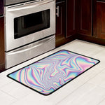 Psychedelic Holographic Print Kitchen Mat