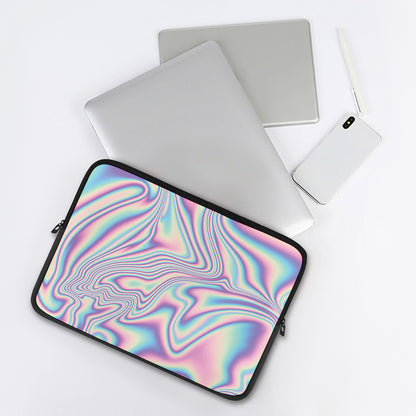 Psychedelic Holographic Print Laptop Sleeve