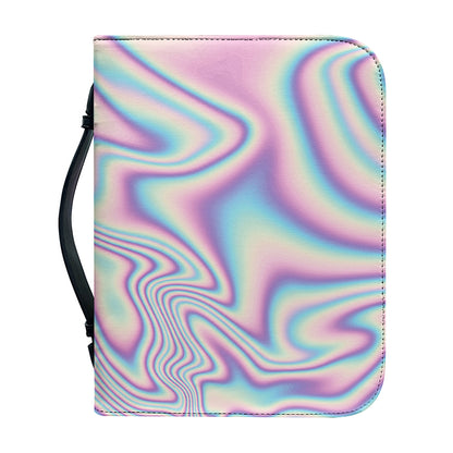 Psychedelic Holographic Print Leather Bible Cover
